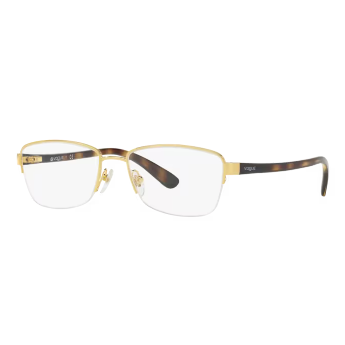Vogue Eyewear VO4037I Semi-Rimless Eyeglasses – Polished Gold