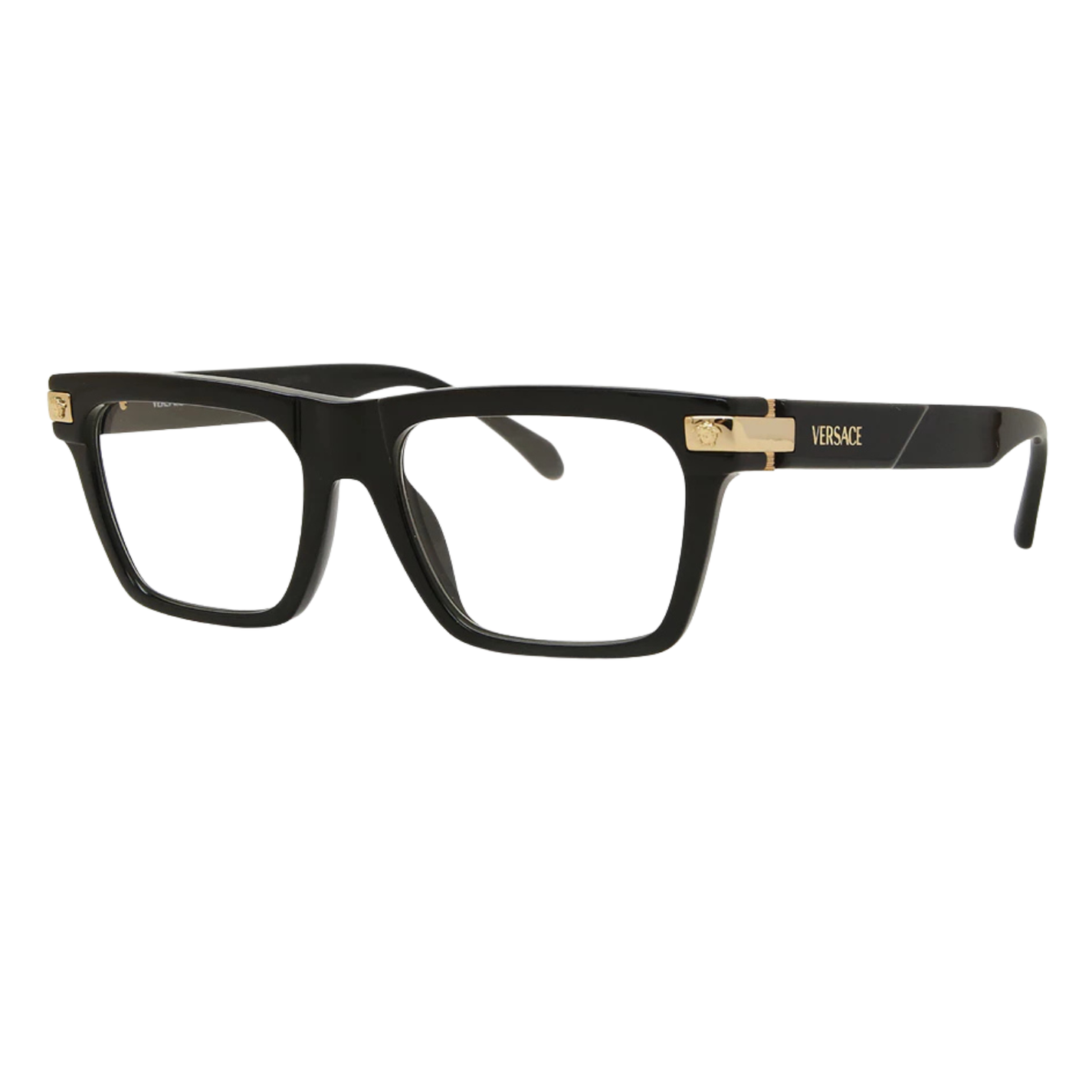 Versace MOD-3354 GB1 Eyeglasses Thick Black Rectangular Frames