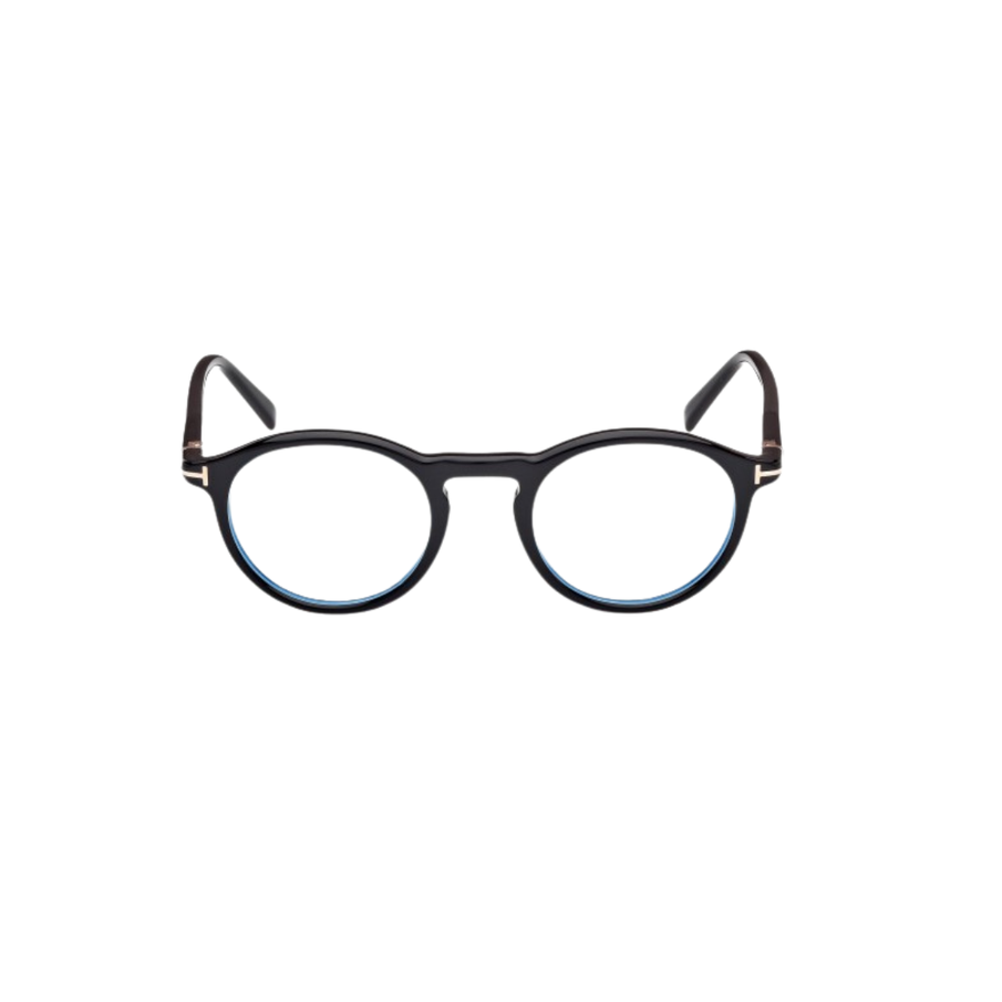 Tom Ford TF5979-B 001 Shiny Black Round Eyeglasses