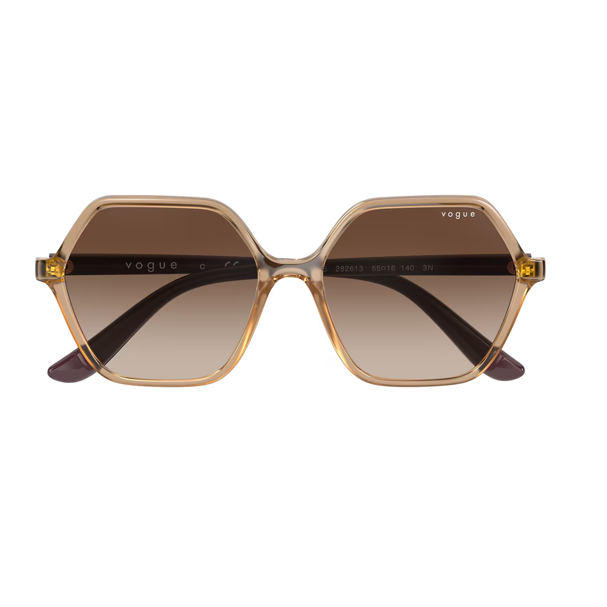 Transparent Caramel with Brown Gradient Lenses