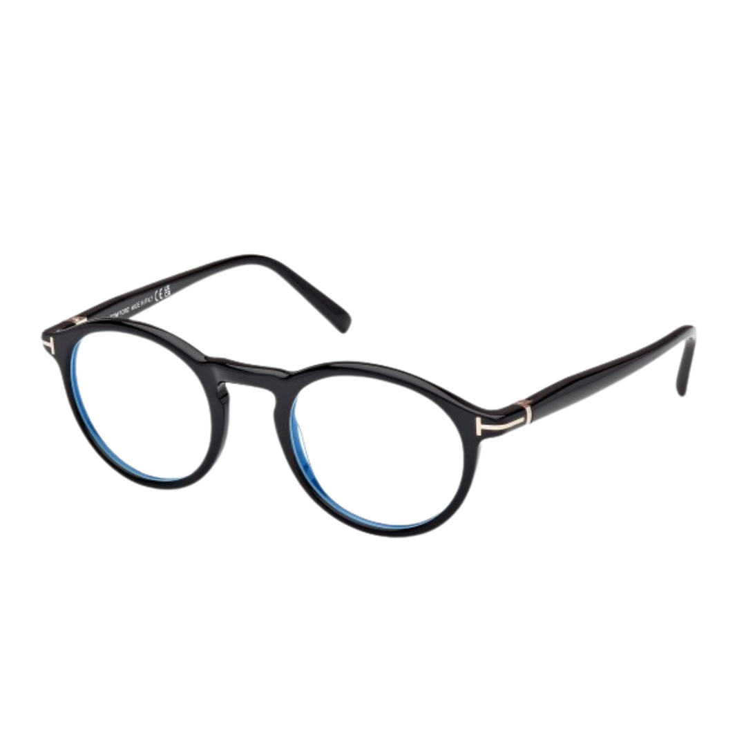 Tom Ford TF5979-B 001 Eyeglasses Shiny Black Round