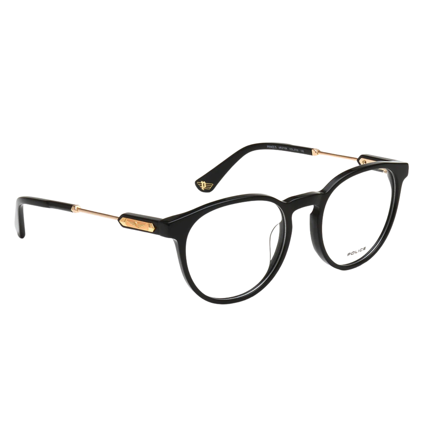 POLICE VPLF10K PRINCE-5 BLK Round Optical Eyeglasses