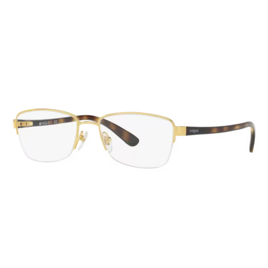 Vogue Eyewear VO4037I Semi-Rimless Eyeglasses – Polished Gold