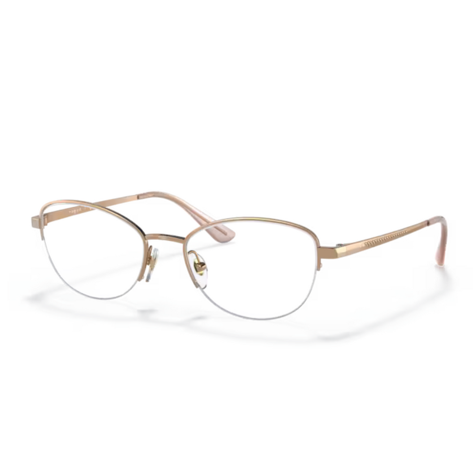 Vogue Eyewear VO 4184I Rose Gold (5075) – Soft Square Half-Rim Glasses