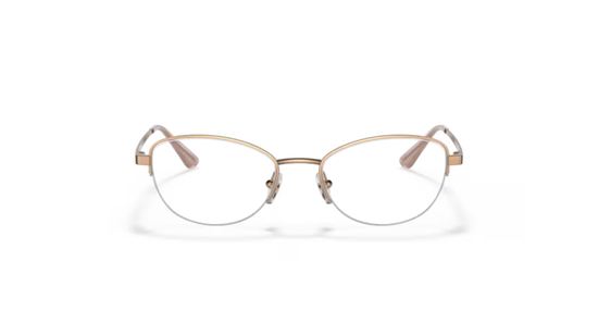 Vogue Eyewear Rose Gold Soft Square Half-Rim Glasses