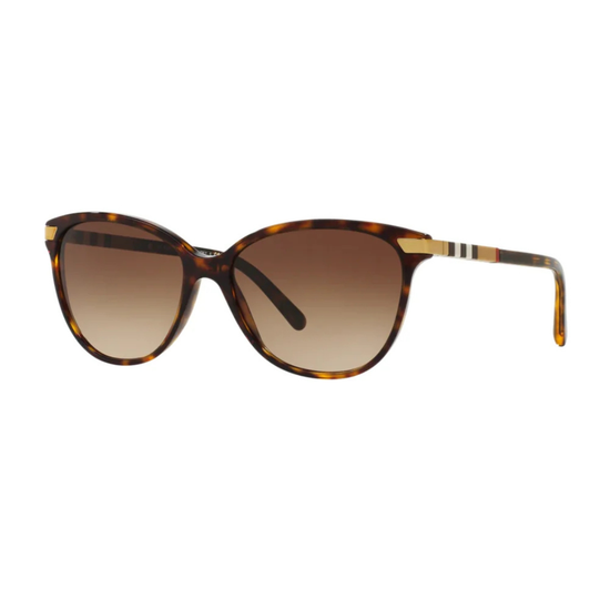 Burberry B-4216 3002/13 Sunglasses  Dark Havana Cat-Eye