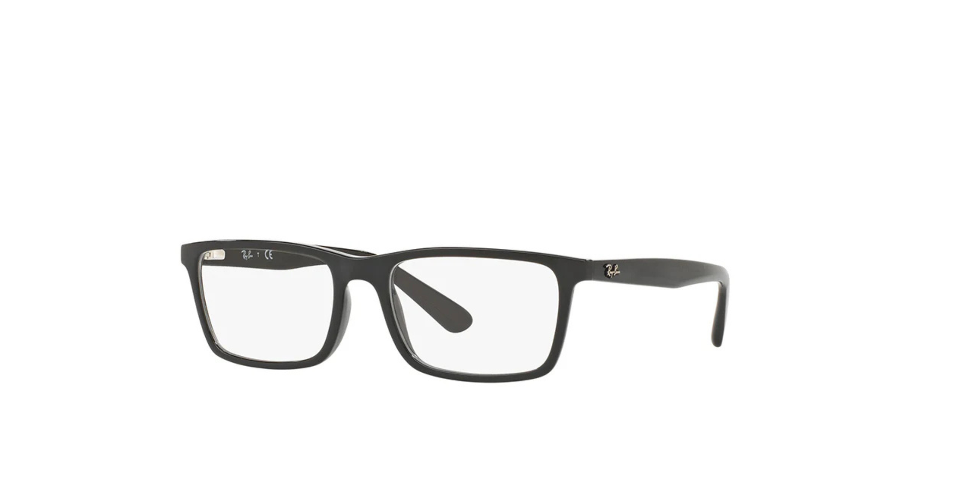 Ray-Ban Glossy Black Rectangular Eyeglasses