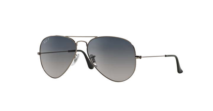 Ray-Ban Gunmetal with Polarized Blue/Grey Gradient Lenses