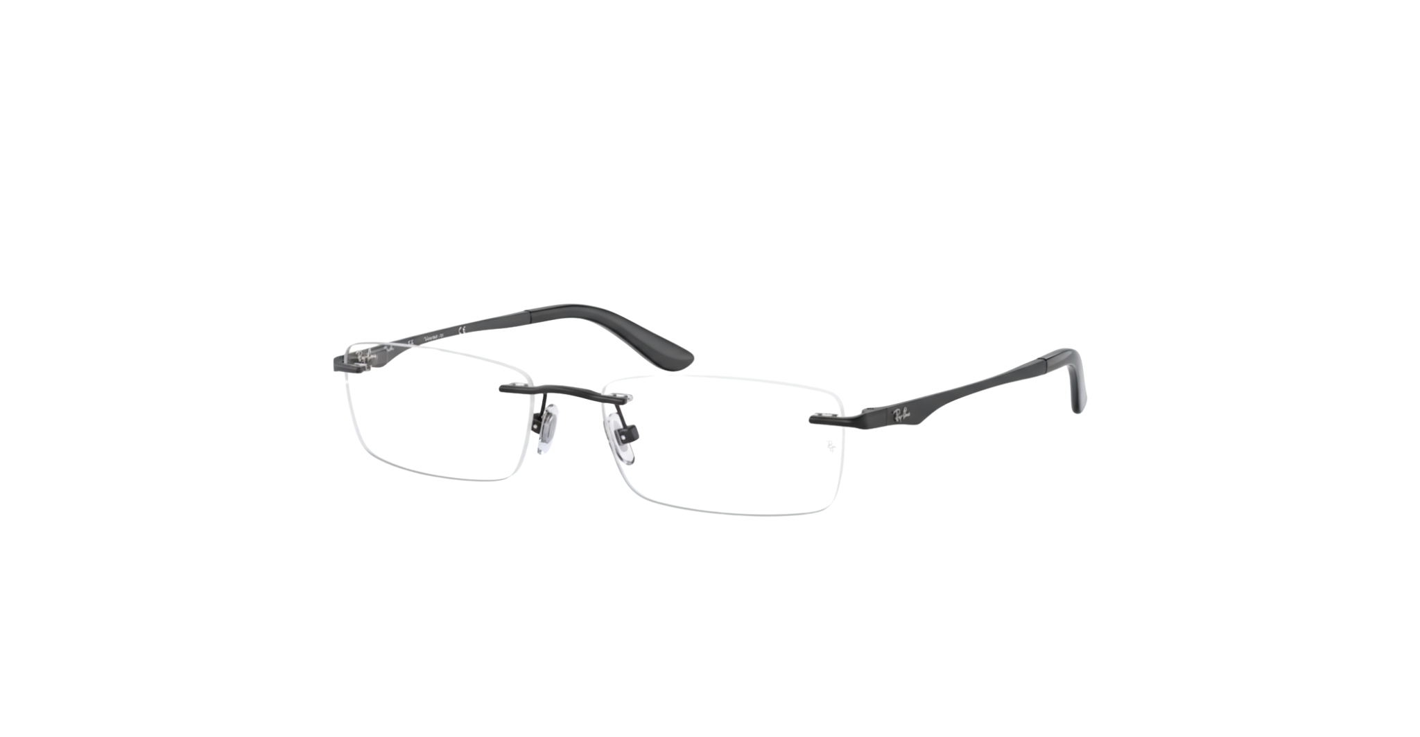 Ray-Ban – Matte Black Rimless Frames