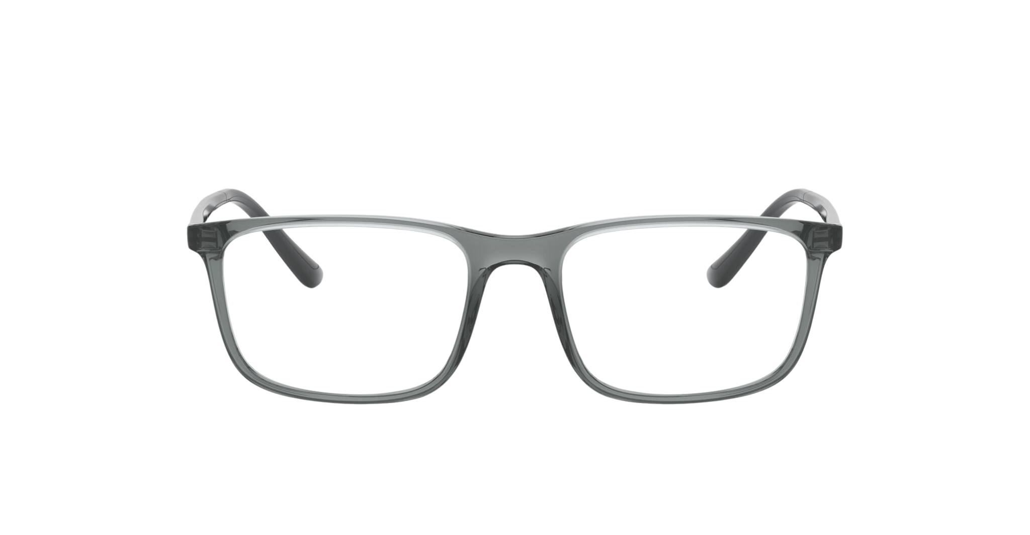 Ray-Ban Transparent Grey Rectangular Eyeglasses