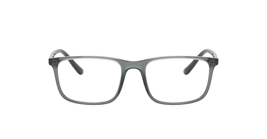 Ray-Ban Transparent Grey Rectangular Eyeglasses