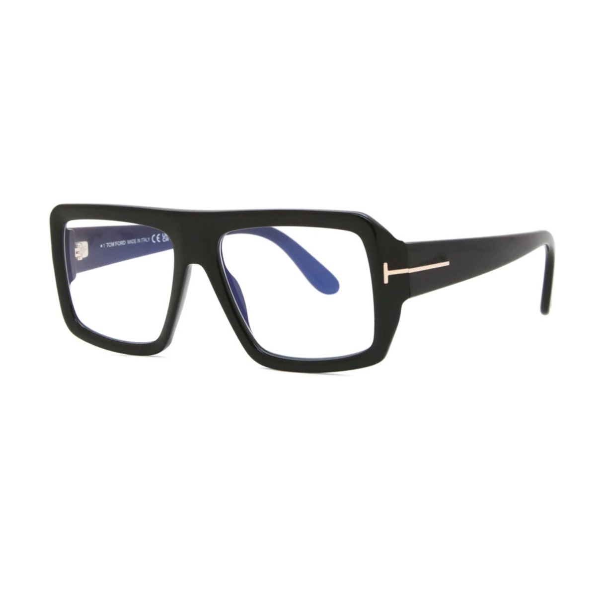 Tom Ford TF 5903-B 001 Shiny Black Bold Square Eyeglasses 