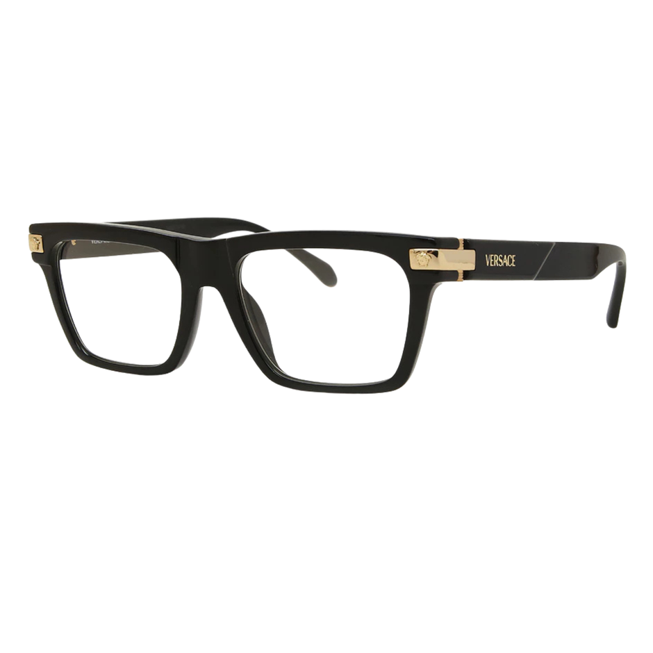 Versace MOD-3354 GB1 Eyeglasses Thick Black Rectangular Frames
