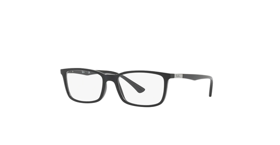 Ray-Ban Optical Frames Shiny Black Rectangular Design