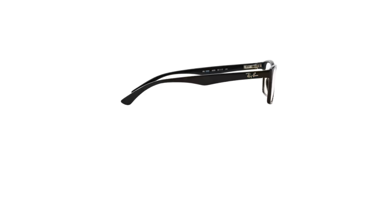 Ray-Ban Glossy Black Rectangular Eyeglasses