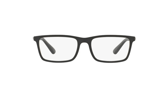 Ray-Ban Glossy Black Rectangular Eyeglasses