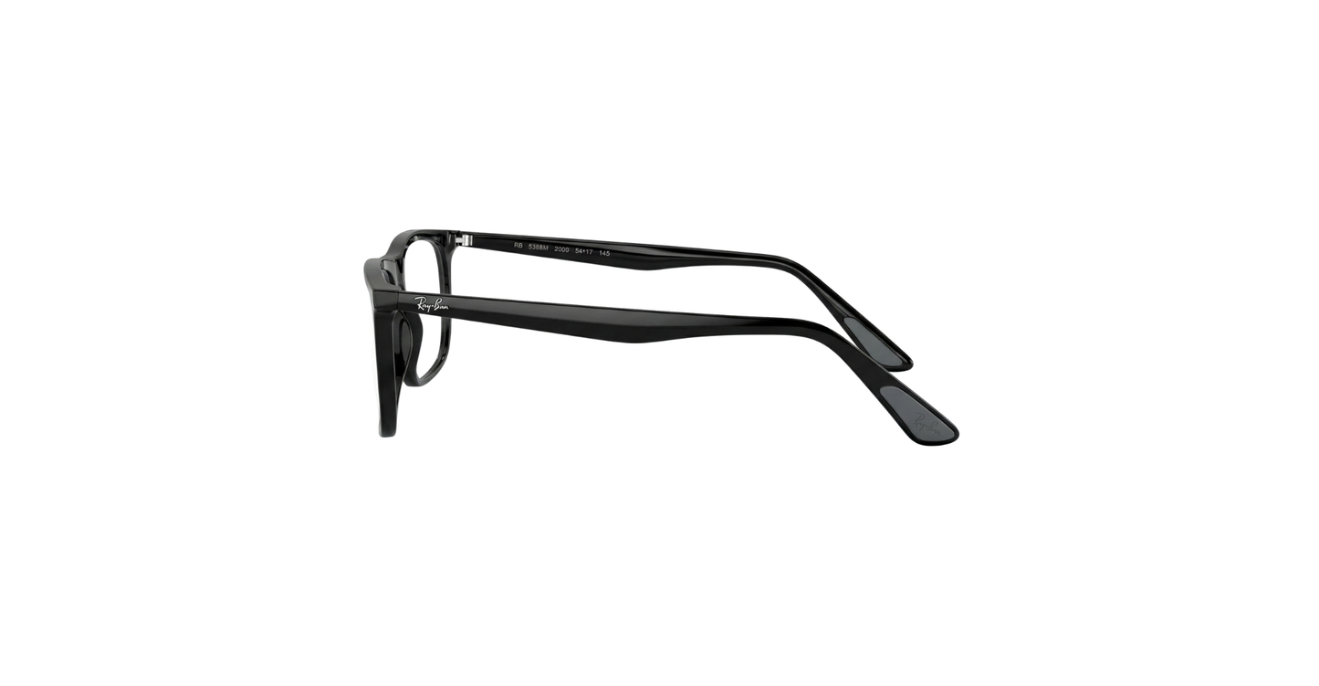 Ray-Ban Eyeglasses – Polished Black Square Acetate Frames
