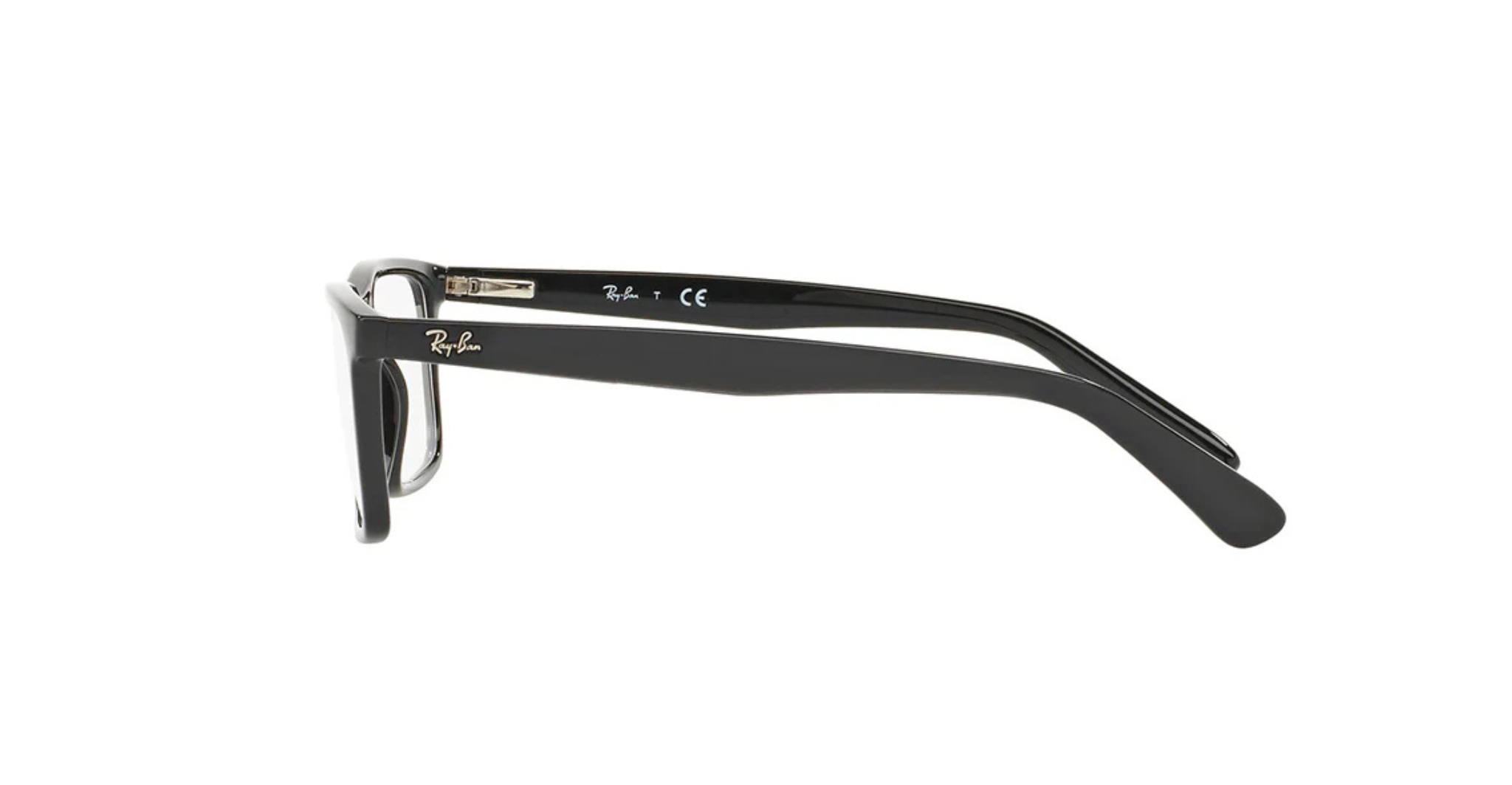 Ray-Ban Glossy Black Rectangular Eyeglasses