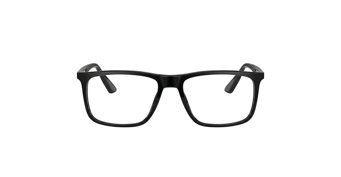 Ray-Ban Eyeglasses – Polished Black Square Acetate Frames