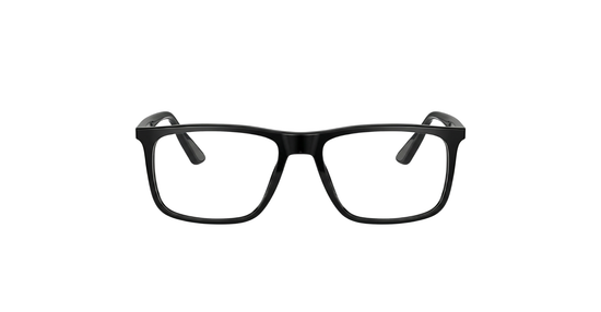 Ray-Ban Eyeglasses – Polished Black Square Acetate Frames