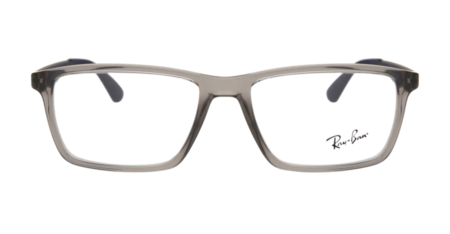 Ray-Ban Transparent Grey Rectangular Eyeglasses