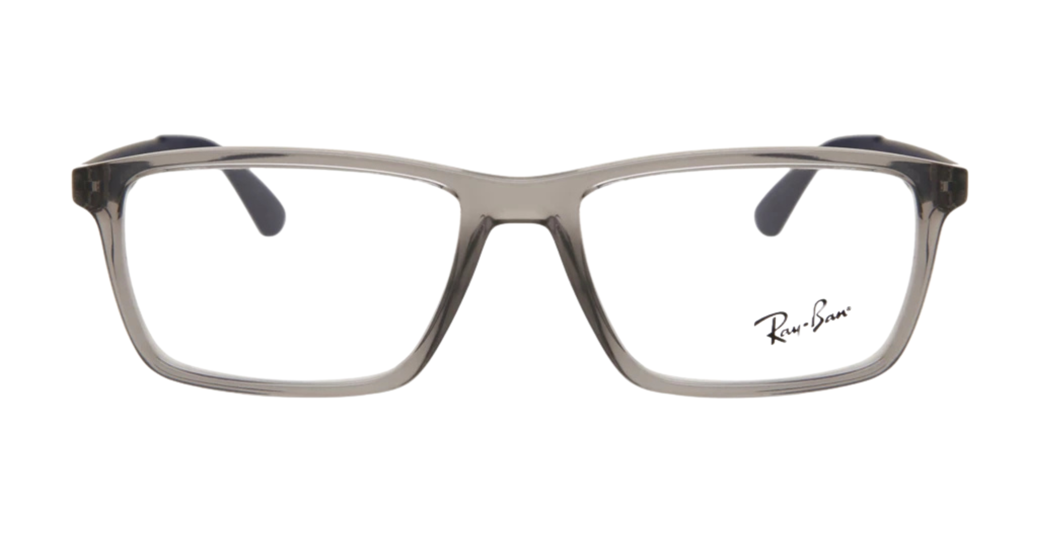 Ray-Ban Transparent Grey Rectangular Eyeglasses