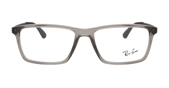 Ray-Ban Transparent Grey Rectangular Eyeglasses
