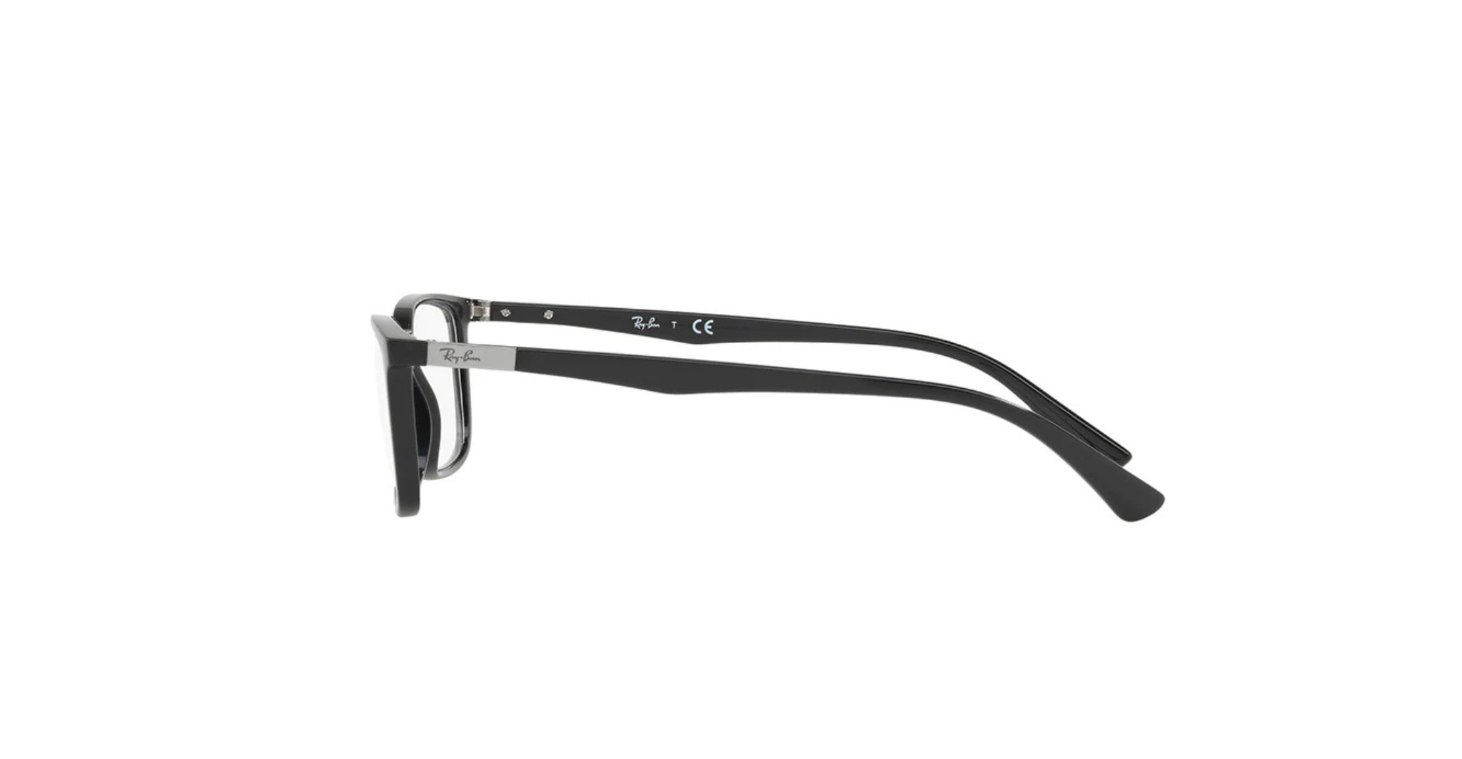 Ray-Ban Optical Frames Shiny Black Rectangular Design