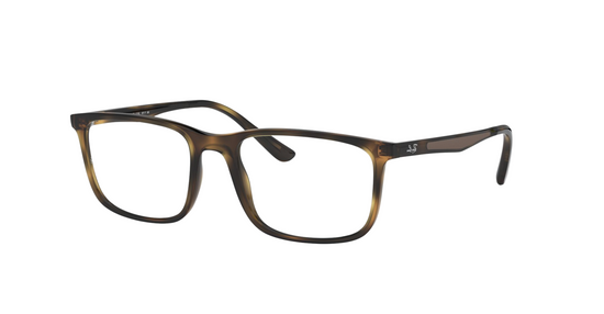 Ray-Ban Dark Havana Rectangular Eyeglasses