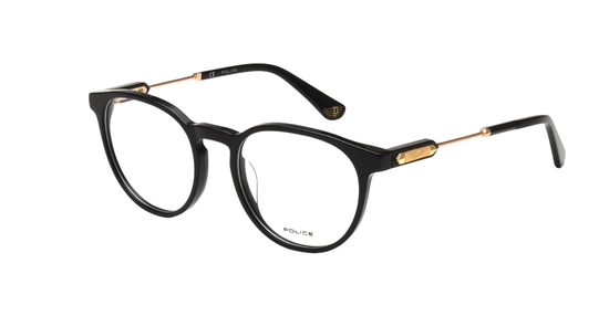POLICE VPLF10K PRINCE-5 BLK Round Optical Eyeglasses
