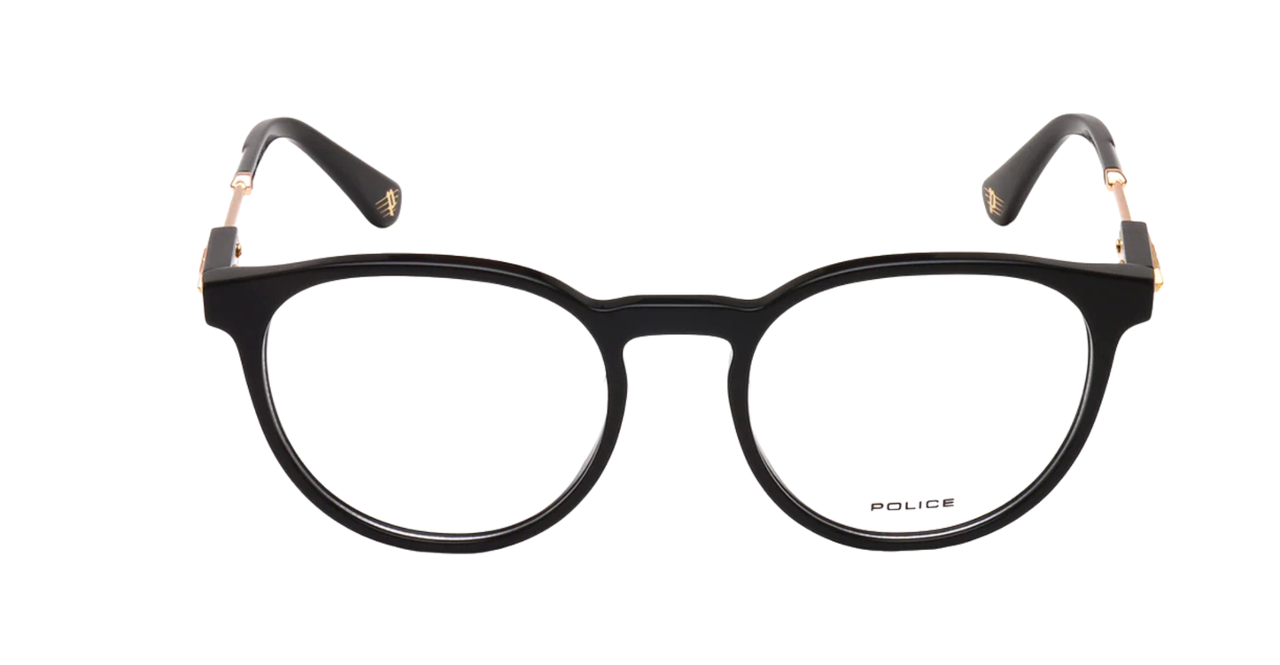 POLICE VPLF10K PRINCE-5 BLK Round Optical Eyeglasses