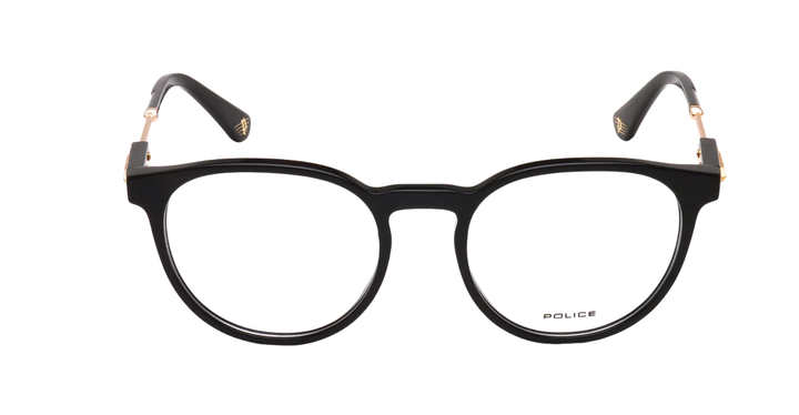 POLICE VPLF10K PRINCE-5 BLK Round Optical Eyeglasses