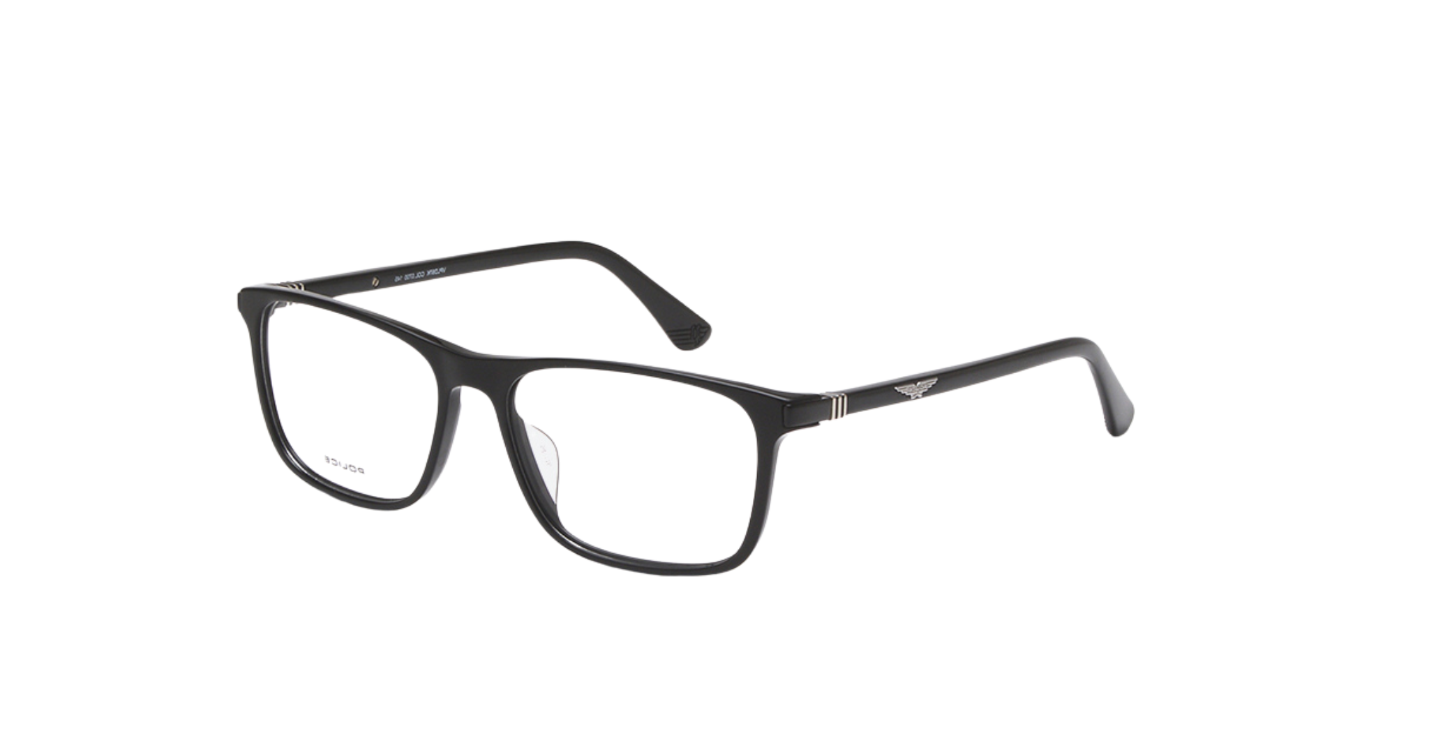 POLICE VPLD97K Rectangular Optical Eyeglasses – Black Frame