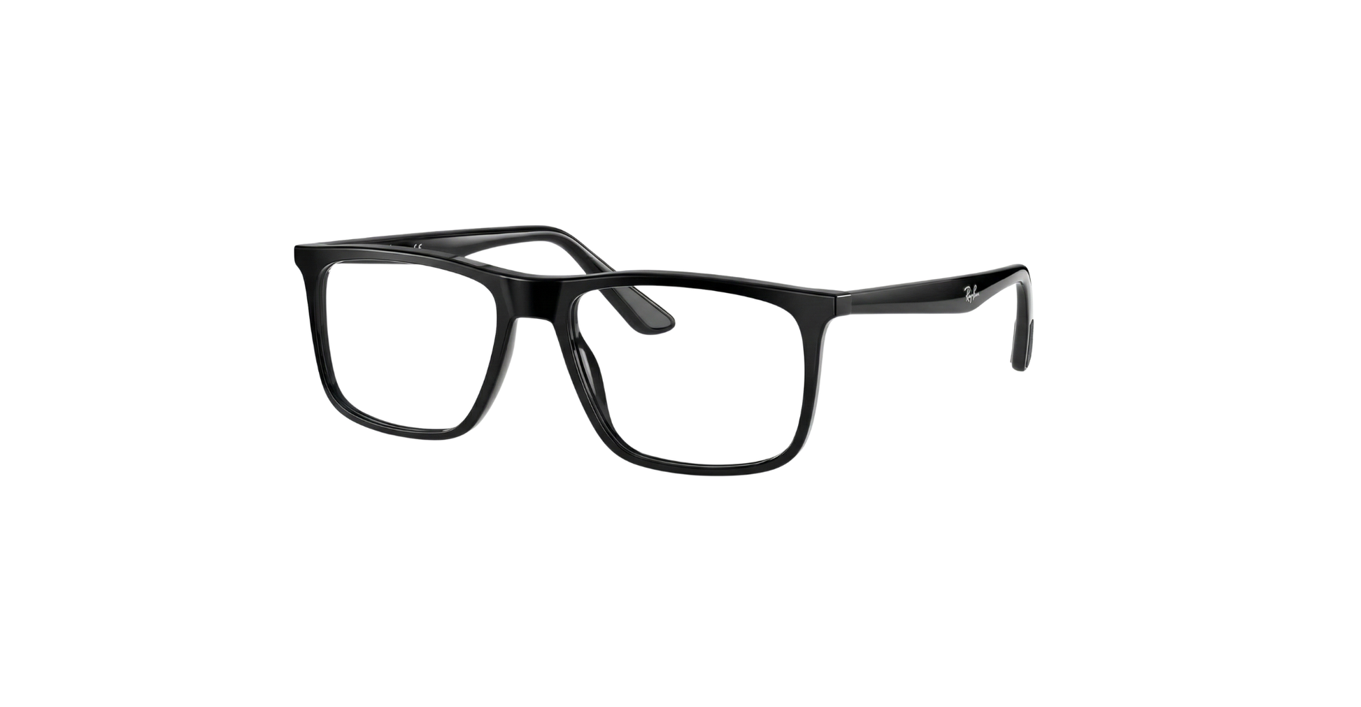 Ray-Ban Eyeglasses – Polished Black Square Acetate Frames