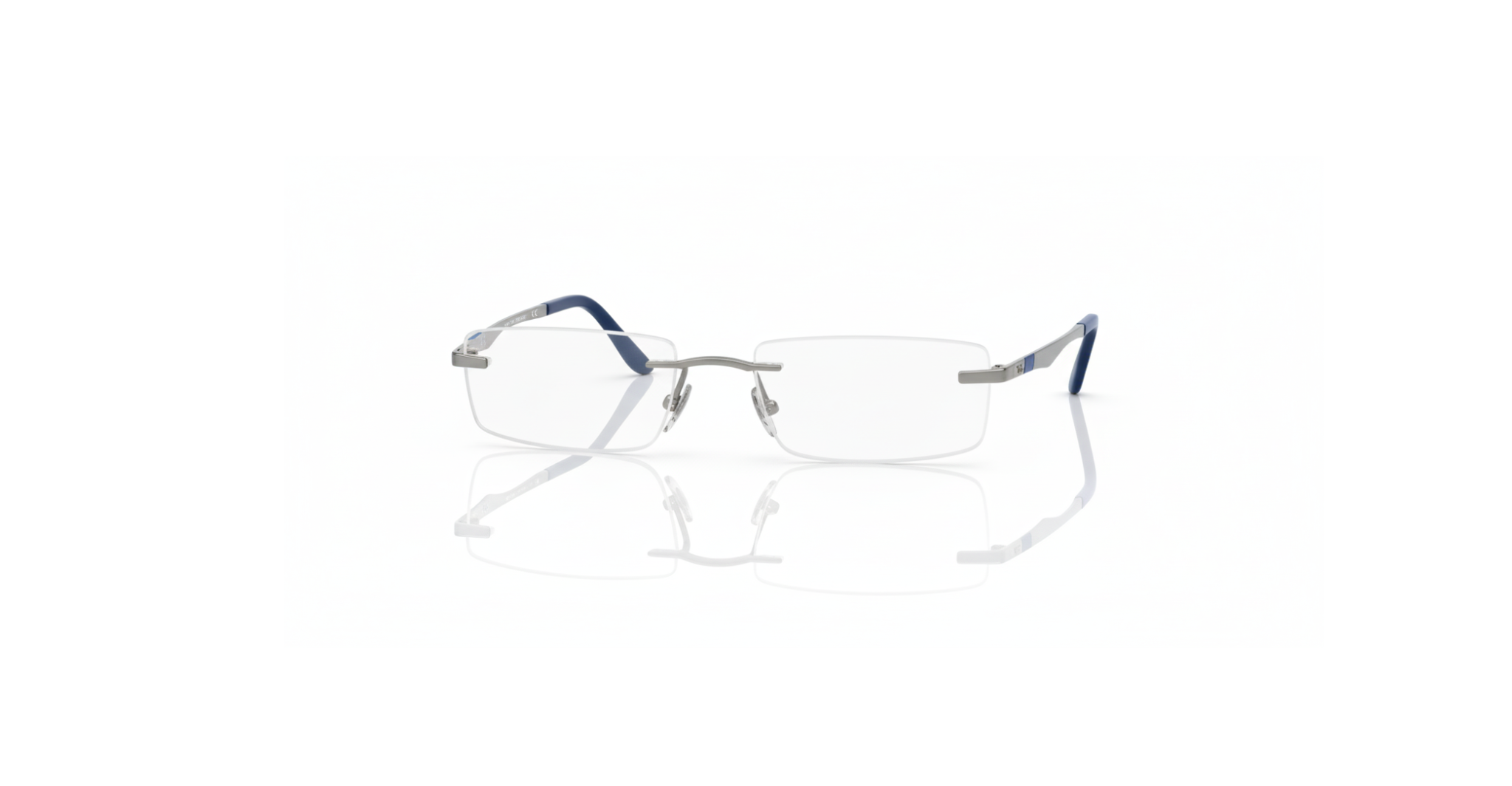 Ray-Ban – Gunmetal Rimless Rectangular Frames