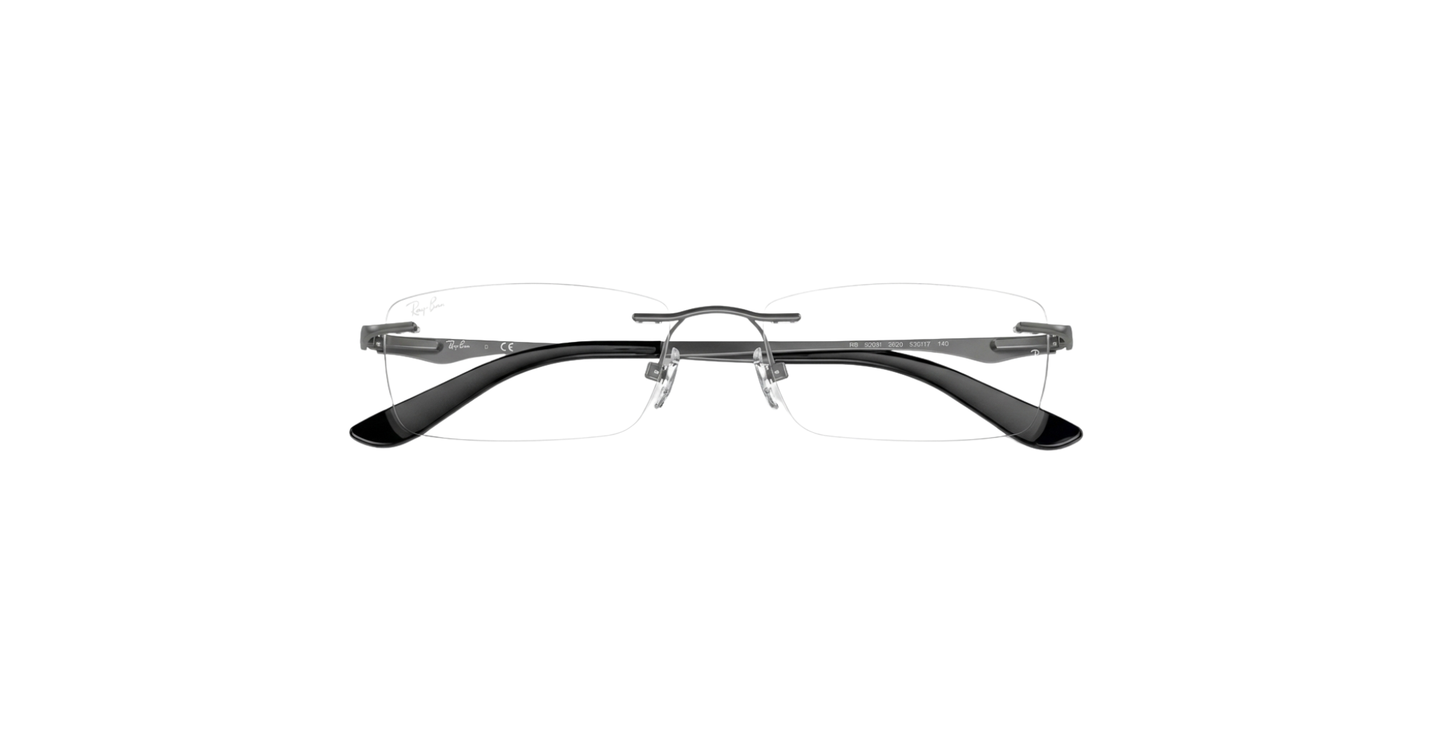 Ray-Ban – Matte Gunmetal Rimless Frames