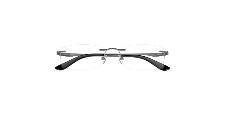 Ray-Ban – Matte Gunmetal Rimless Frames