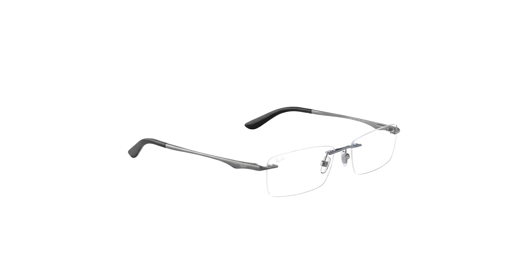 Ray-Ban – Matte Gunmetal Rimless Frames