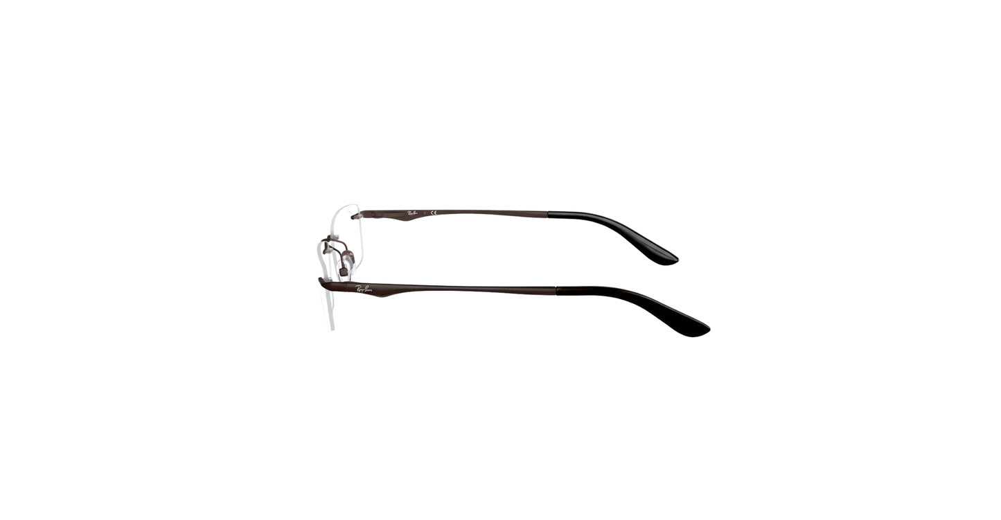 Ray-Ban – Matte Brown Rimless Frames