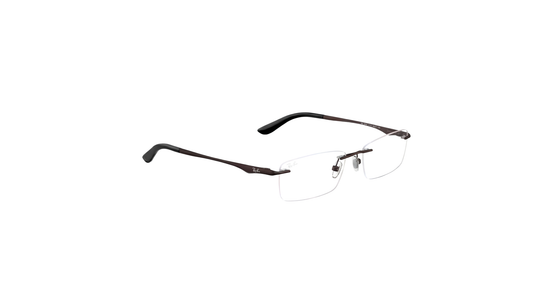 Ray-Ban – Matte Brown Rimless Frames