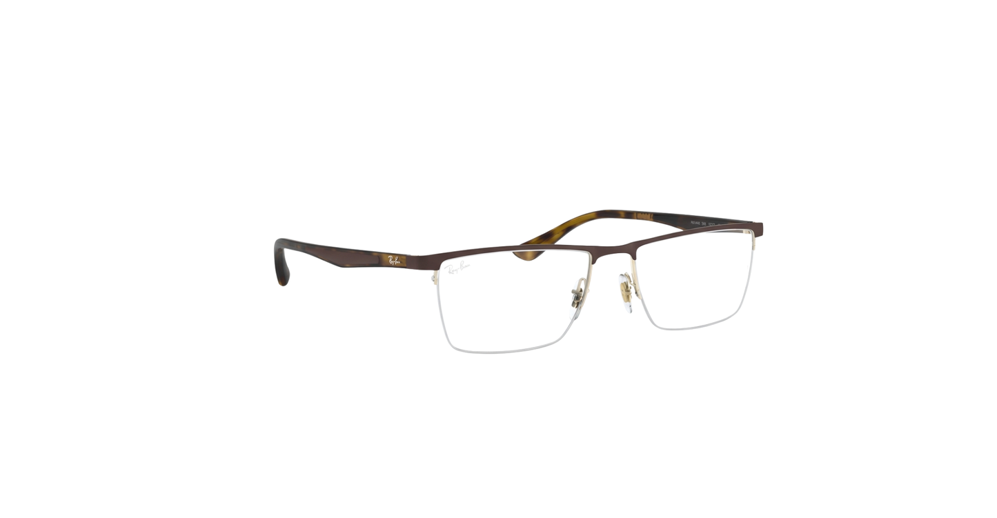 Ray-Ban Unisex Rimless Eyeglasses Brown