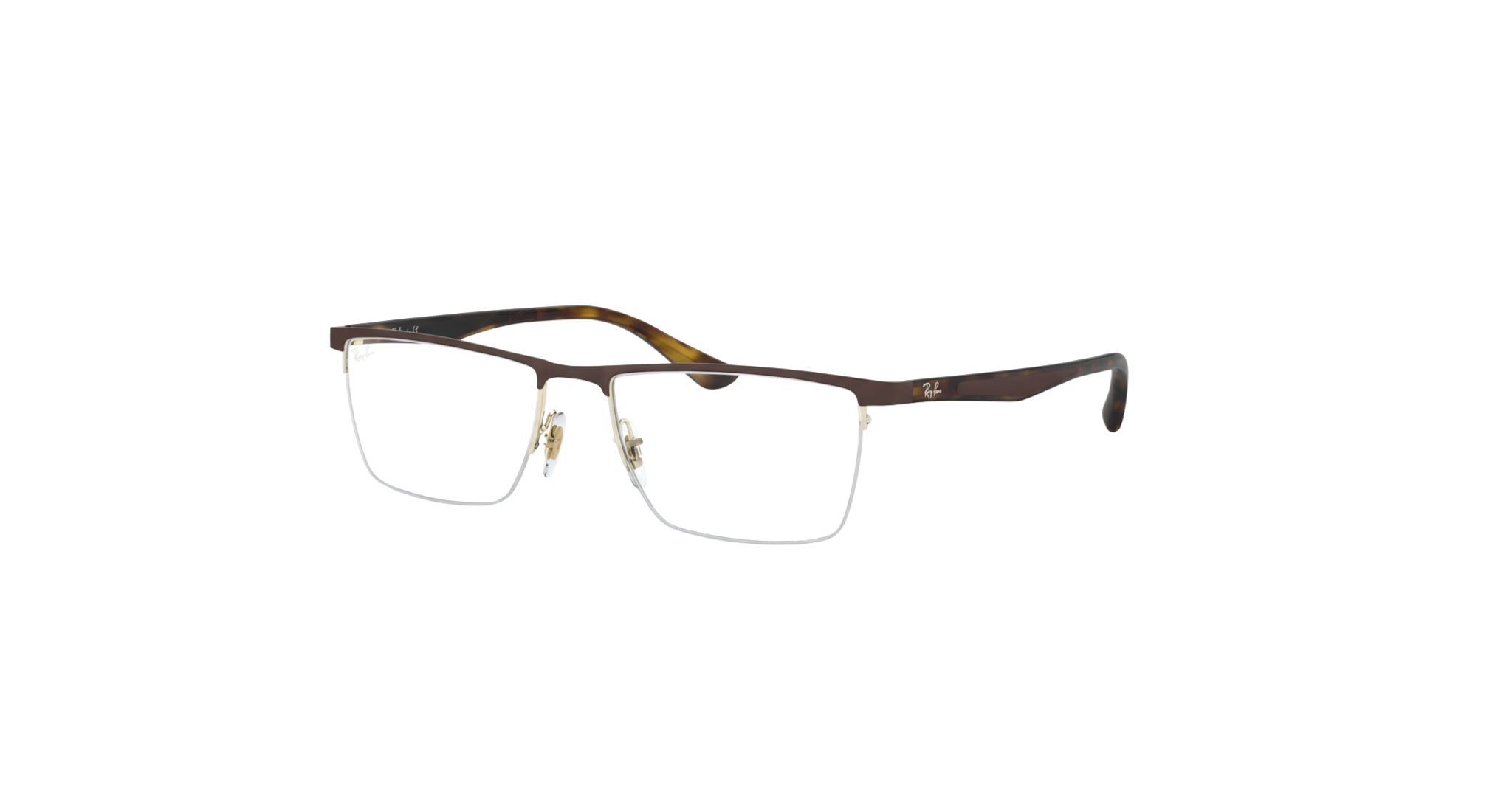 Ray-Ban Unisex Rimless Eyeglasses Brown