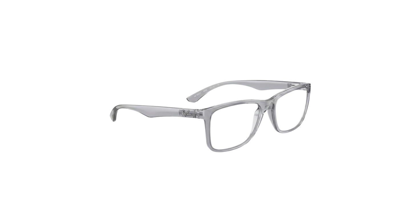 Ray-Ban Transparent Grey Square Eyeglasses