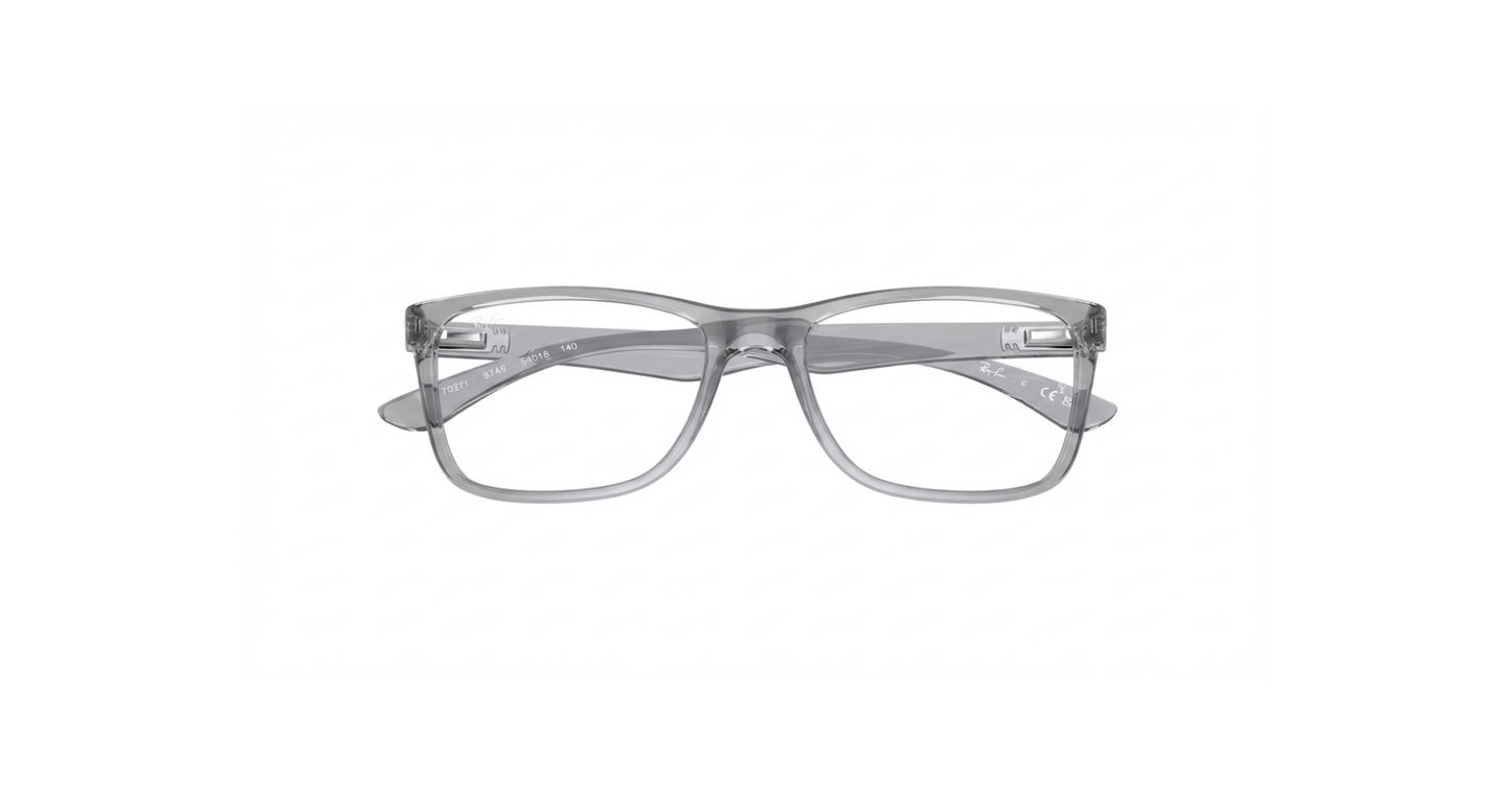 Ray-Ban Transparent Grey Square Eyeglasses