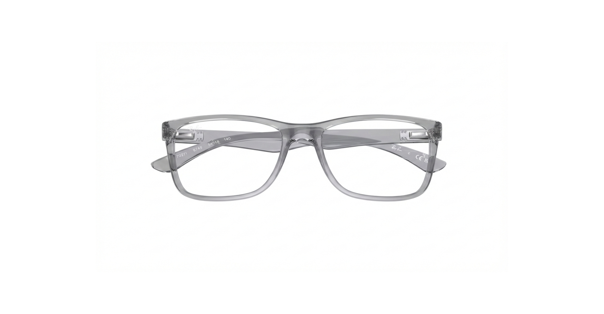 Ray-Ban Transparent Grey Square Eyeglasses