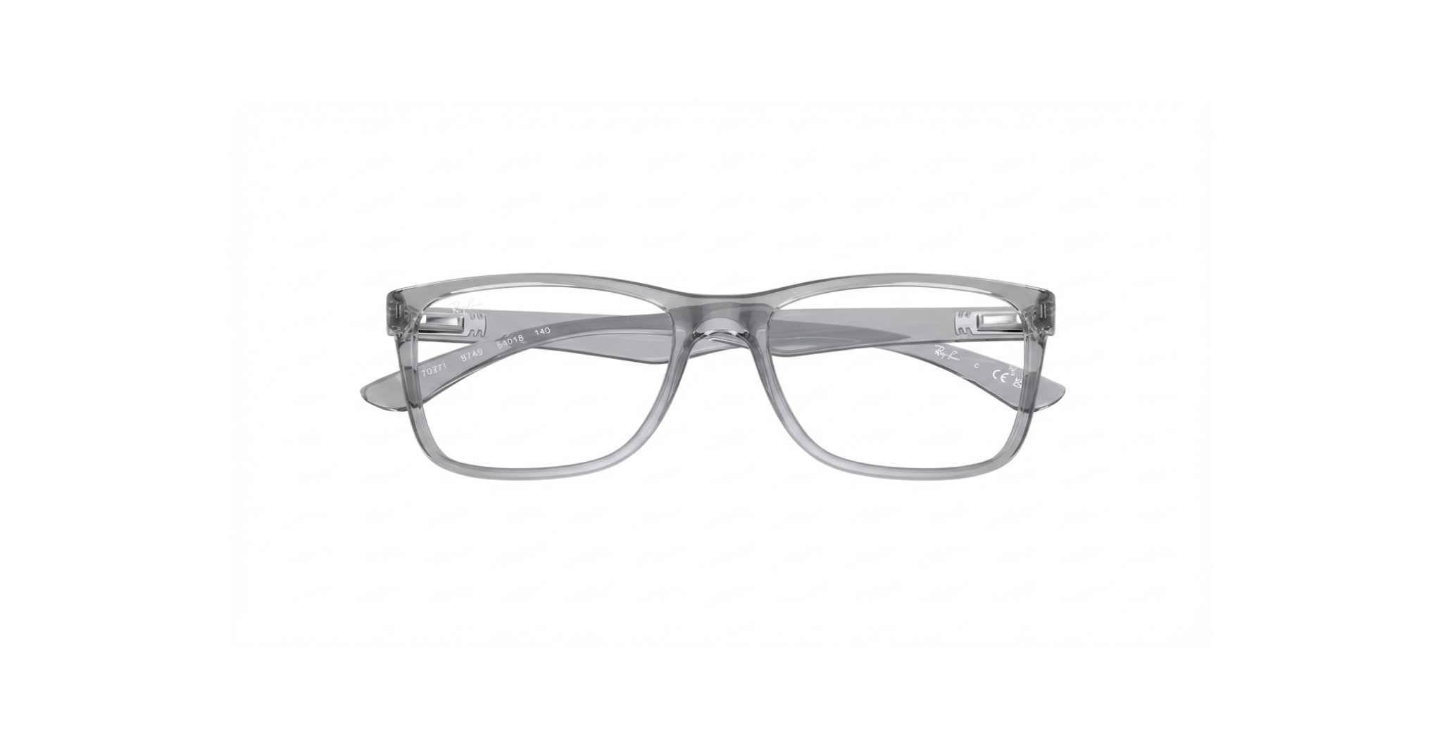 Ray-Ban Transparent Grey Square Eyeglasses