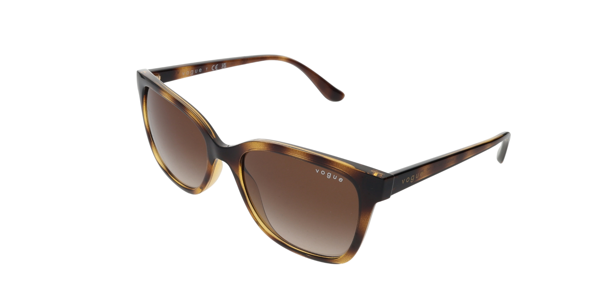 Vogue Sunglasses – Dark Havana with Brown Gradient Lenses