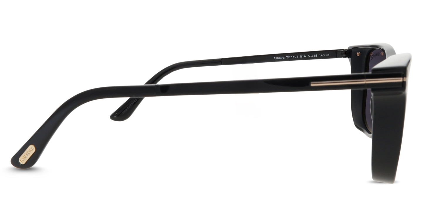 Tom Ford TF 1104 01A Sunglasses –  Shiny Black Square Frame