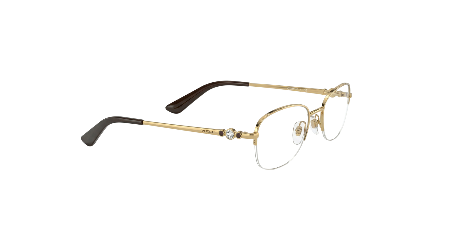 Vogue Eyewear Gold Half-Rim Frames