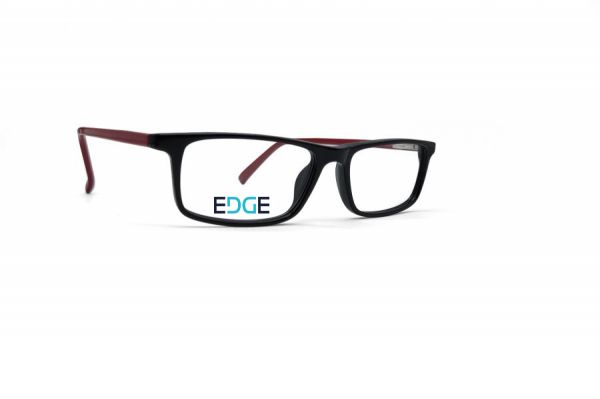 BENETIC M-693 BLACK AND RED RECTACNGLE SPECTACLE FRAME.